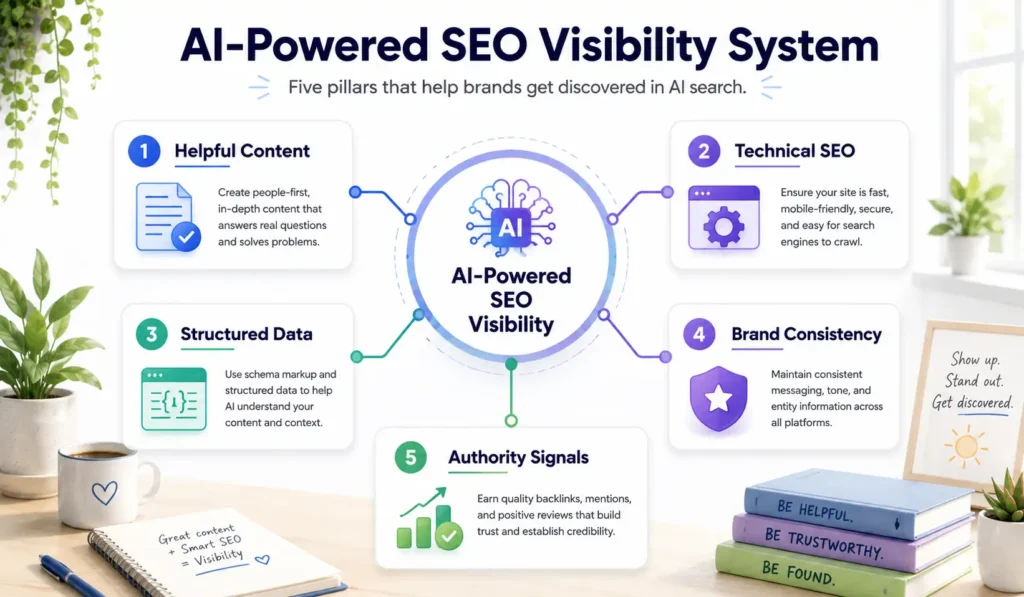 AI-powered SEO visibility system for content marketing