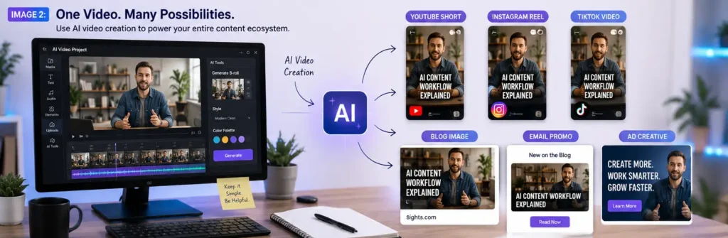AI video creation in a modern creator studio with Gemini Omni