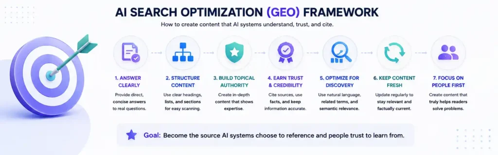 AI Search Optimization and Generative Engine Optimization workflow for improving content visibility