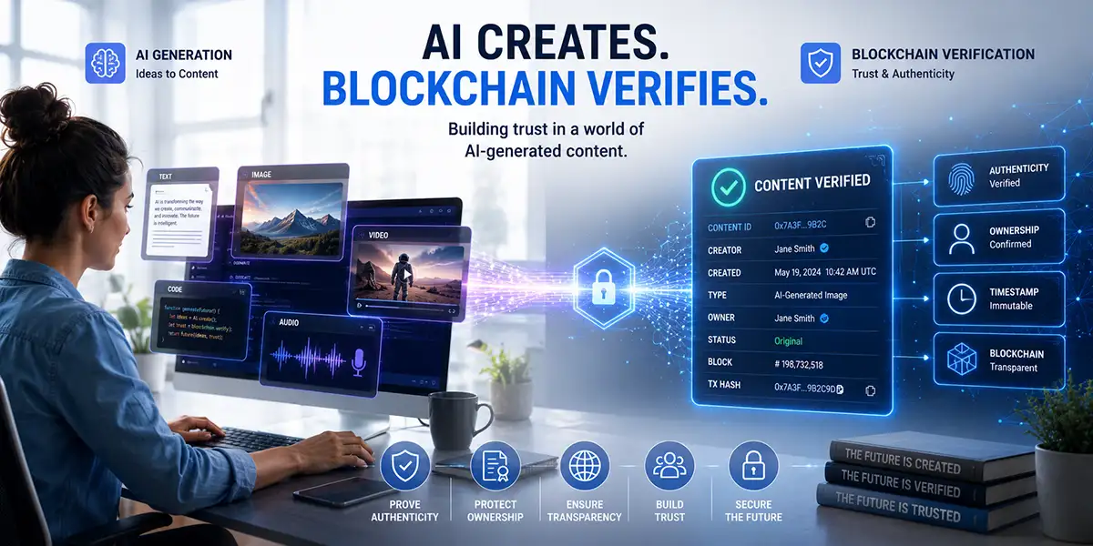 AI and Blockchain: Building Trust in a World of Generated Content