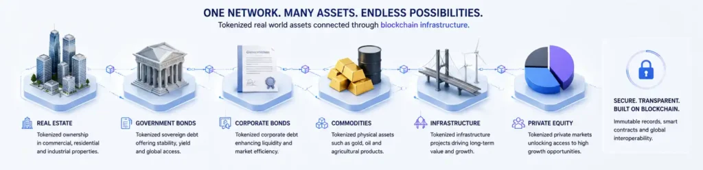 Real World Asset Tokenization connecting traditional assets to blockchain networks